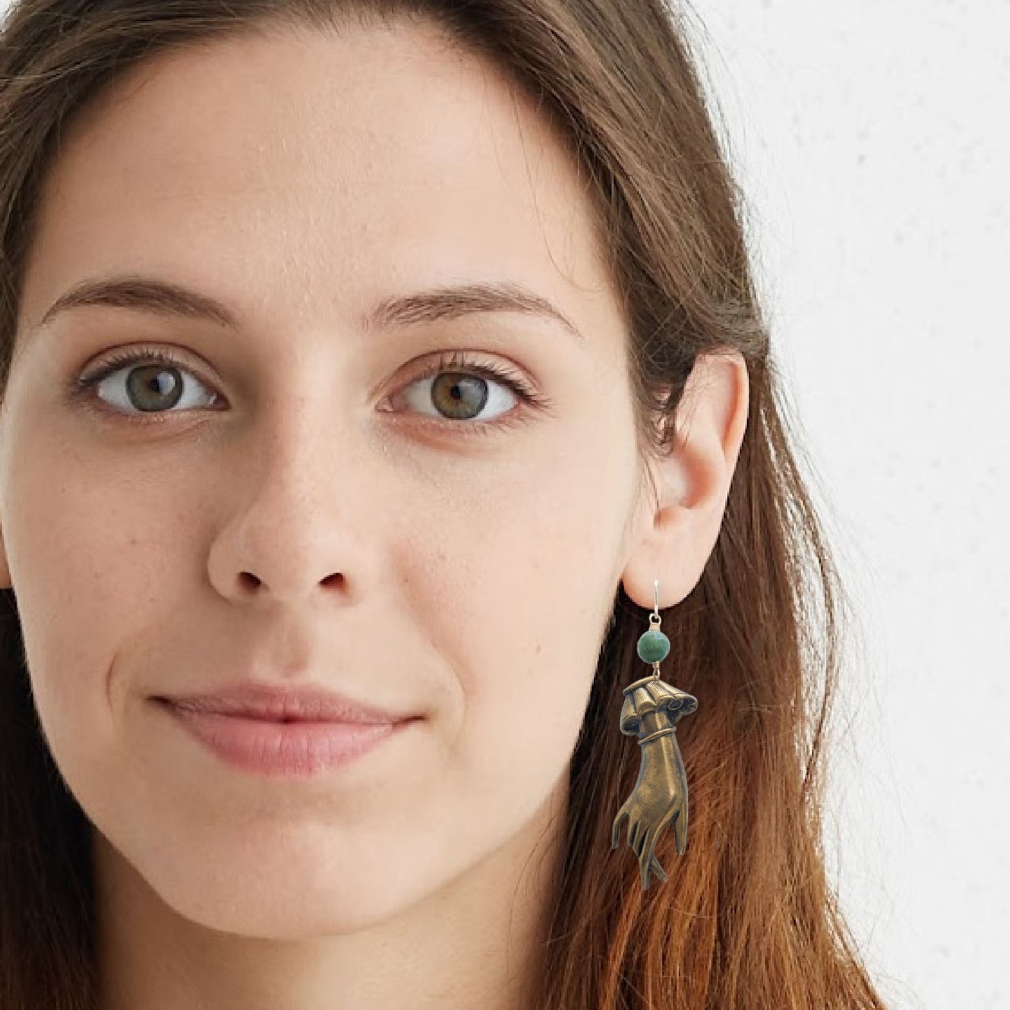 Ghostly Victorian Hand Earrings