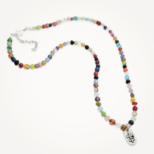 Vintage Mardi Gras Bead Necklace