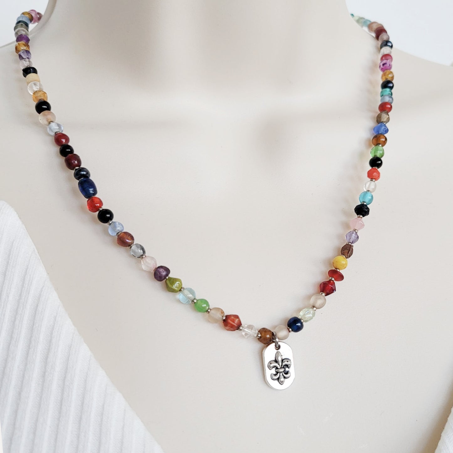 Vintage Mardi Gras Bead Necklace