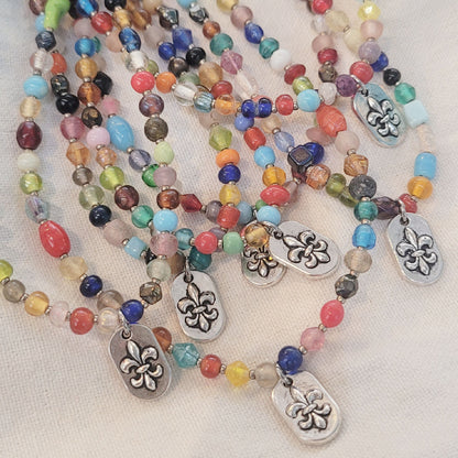 Vintage Mardi Gras Bead Necklace