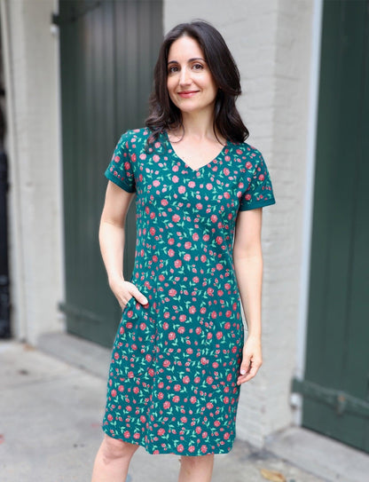 Woodland Rose Organic Dress - Passion Lilie