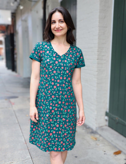 Woodland Rose Organic Dress - Passion Lilie