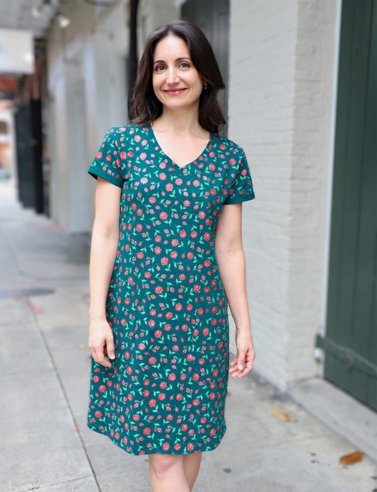 Woodland Rose Organic Dress - Passion Lilie