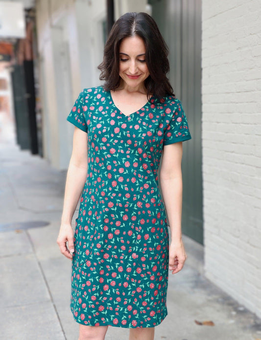 Woodland Rose Organic Dress - Passion Lilie