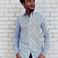 The Diagonal Men's Button Down Shirt - Organic Cotton - Passion Lilie - Fair Trade - Sustainable Fashion