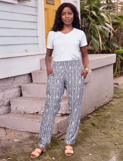 Slate Stripe Pants - Passion Lilie - Fair Trade - Sustainable Fashion