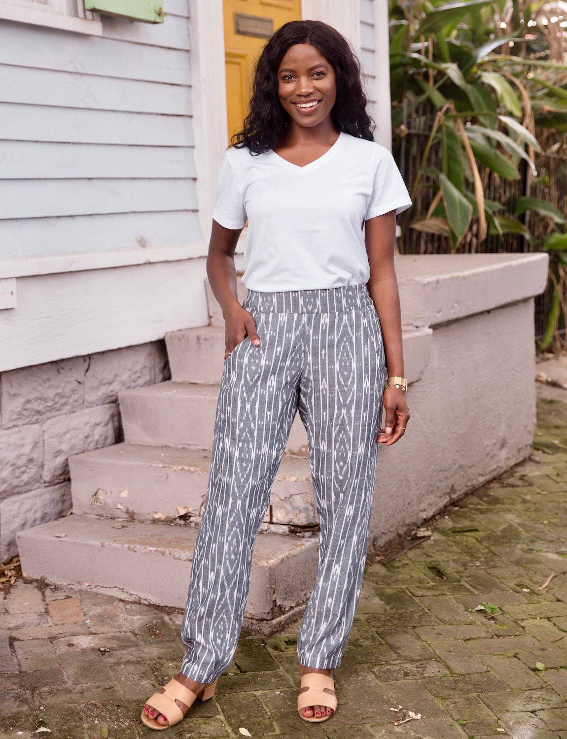 Slate Stripe Pants - Passion Lilie - Fair Trade - Sustainable Fashion