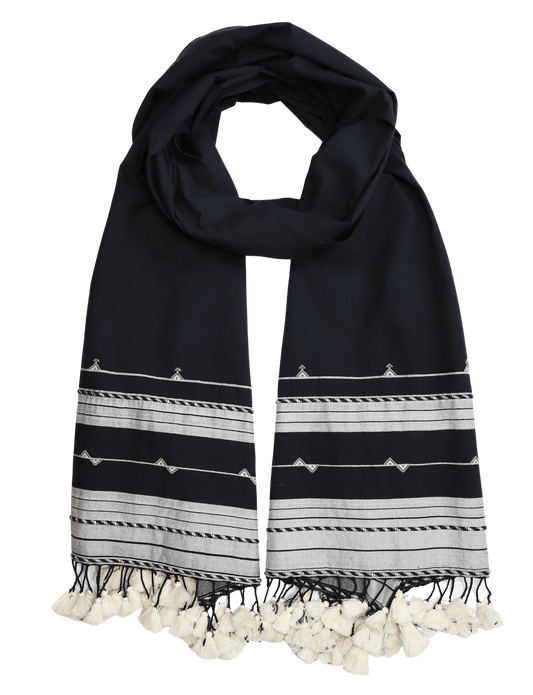 Black Kutch Scarf - Passion Lilie - Fair Trade - Sustainable Fashion