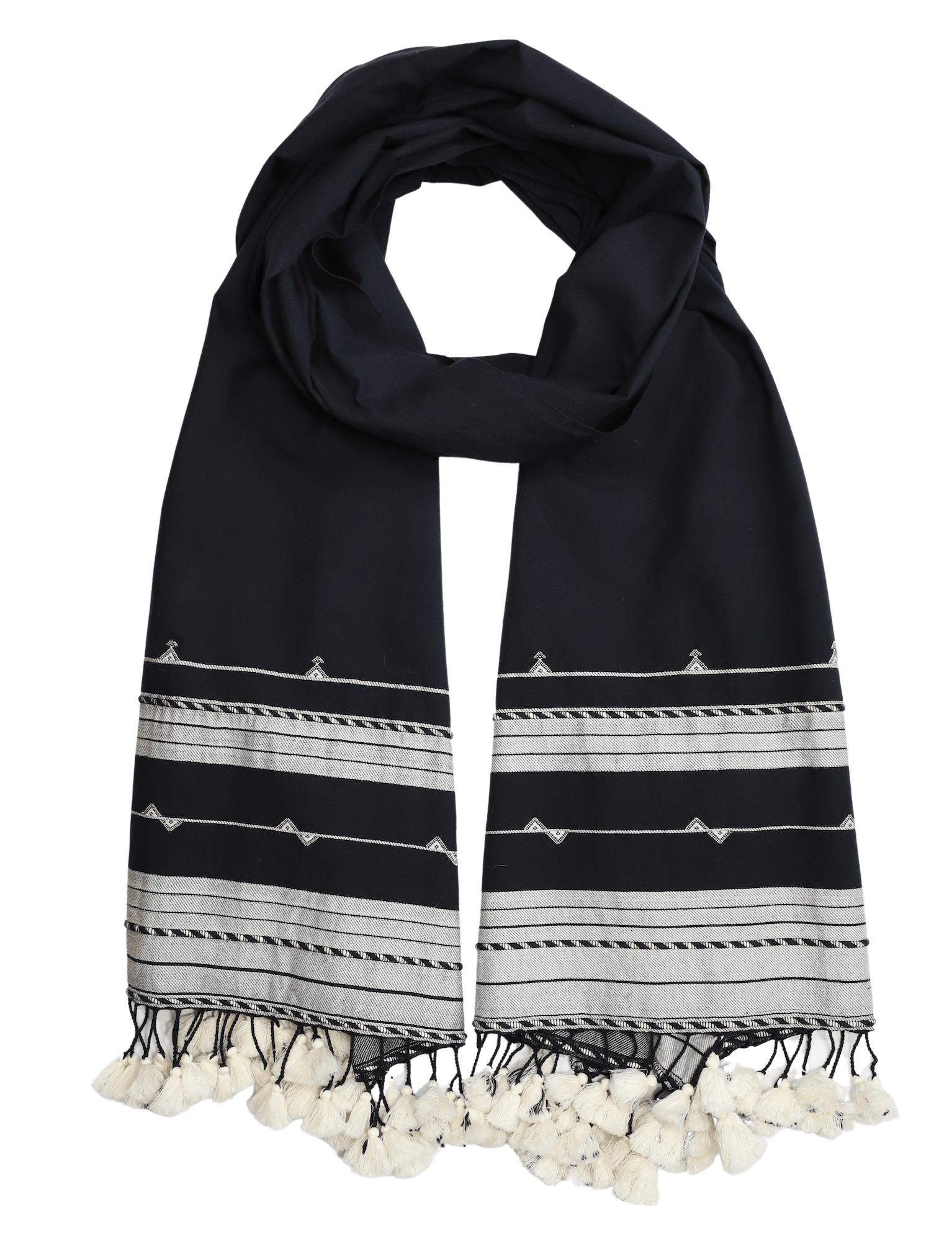 Black Kutch Scarf - Passion Lilie - Fair Trade - Sustainable Fashion