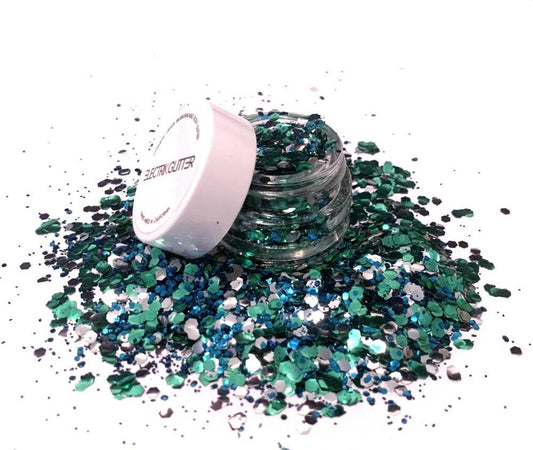 Green Blue Biodegradable Glitter