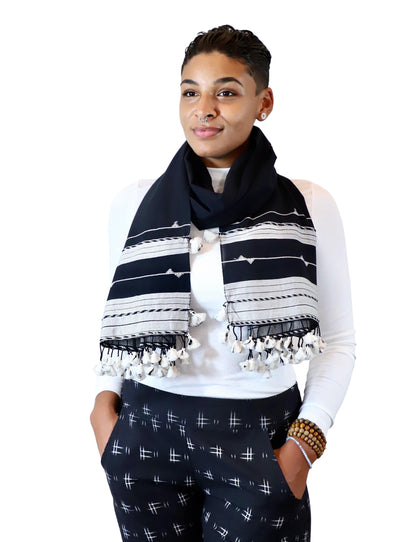 Black Kutch Scarf - Passion Lilie - Fair Trade - Sustainable Fashion