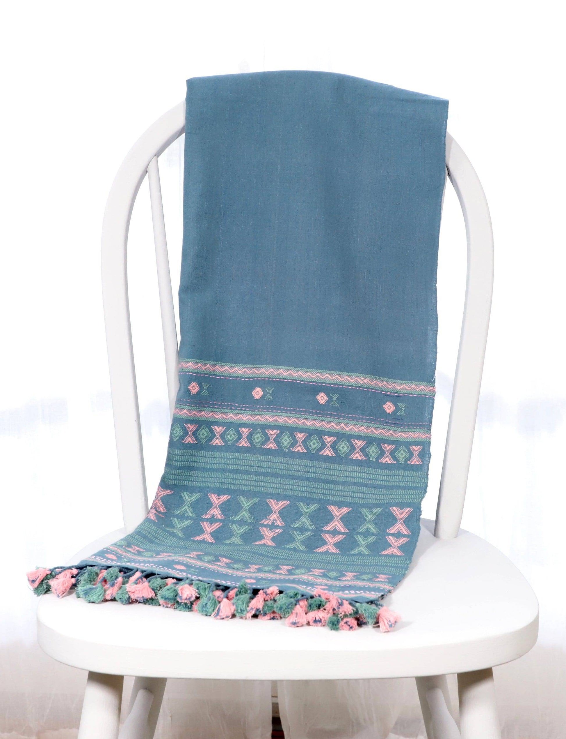 Blue Rabari Kutch Scarf - Passion Lilie - Fair Trade - Sustainable Fashion