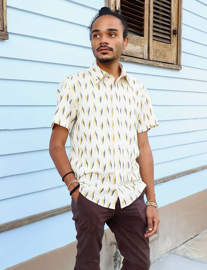 August Men's Button Down Shirt - Passion Lilie - Fair Trade - Sustainable Fashion