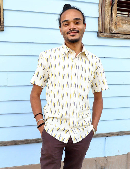 August Men's Button Down Shirt - Passion Lilie - Fair Trade - Sustainable Fashion