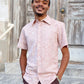 Salmon Ikat Men's Button Down Shirt - Passion Lilie - Fair Trade - Sustainable Fashion