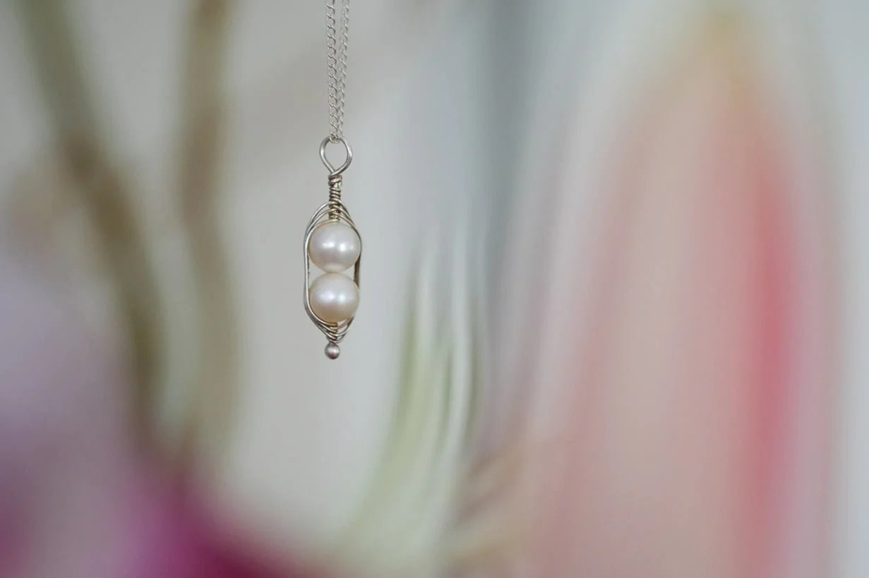 Peapod Necklace | Sterling Silver