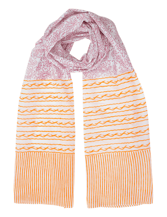 Paisley & Stripe Scarf - Passion Lilie - Fair Trade - Sustainable Fashion