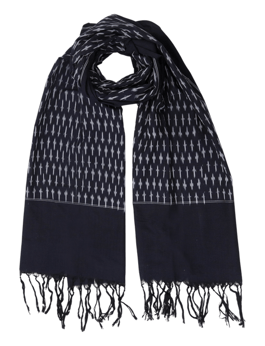 Classic Blue Ikat Scarf - Passion Lilie - Fair Trade - Sustainable Fashion