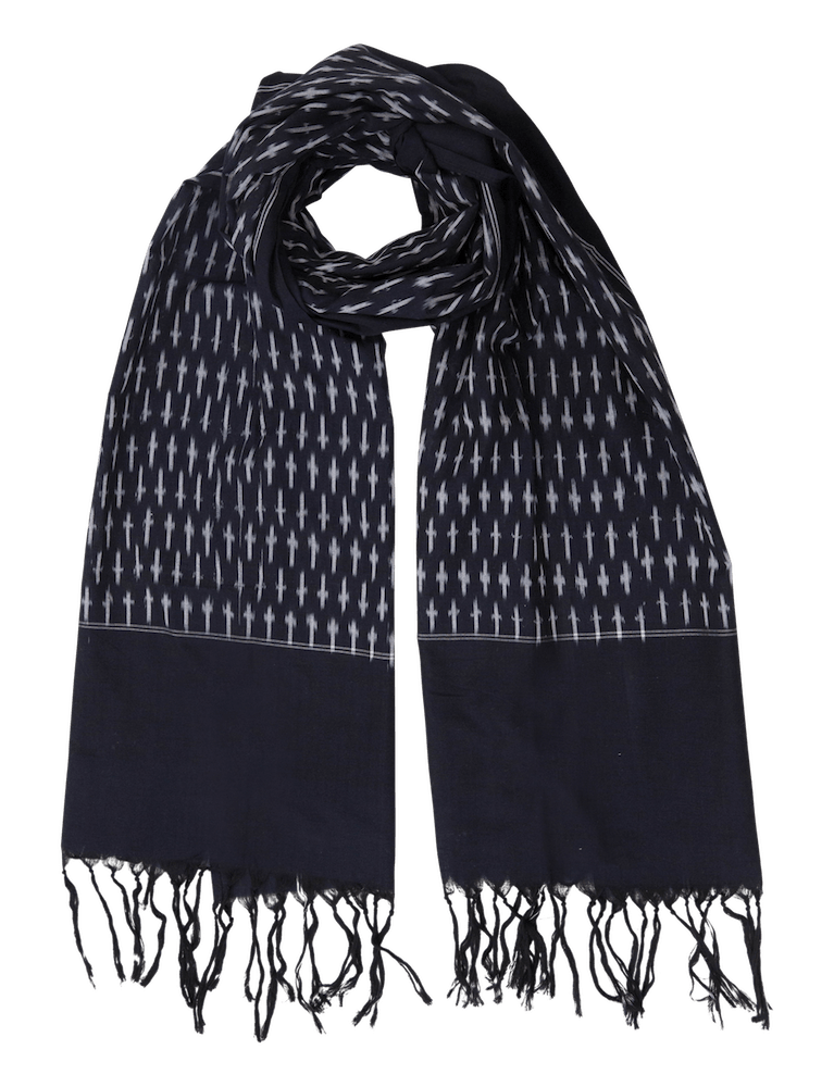 Classic Blue Ikat Scarf - Passion Lilie - Fair Trade - Sustainable Fashion