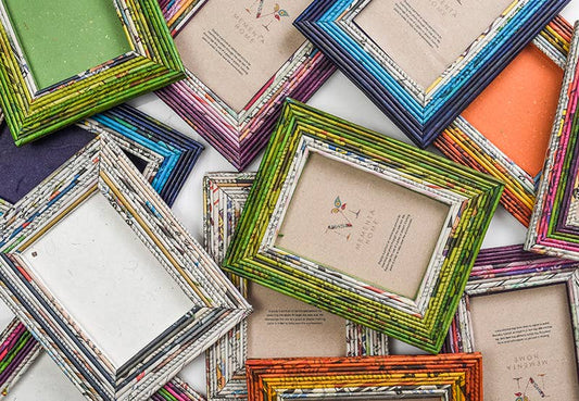 Recycled Newspaper Picture Frames