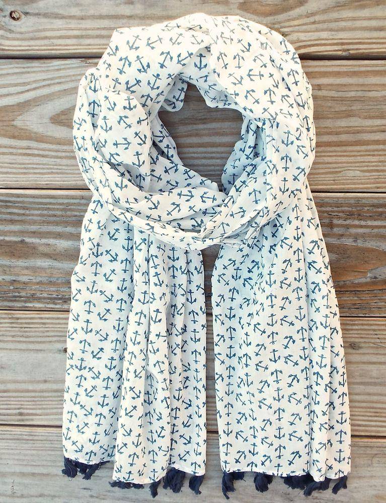 Anchor Blue Scarf - Passion Lilie - Fair Trade - Sustainable Fashion