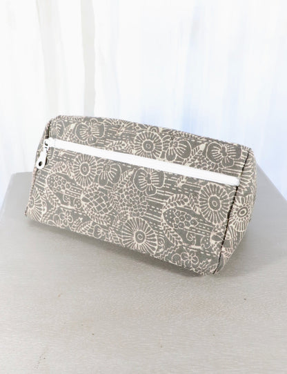 Grey Toiletry Bag- Triangles or Floral