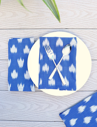 Cloth Napkins- Playful Blue - Set of 4