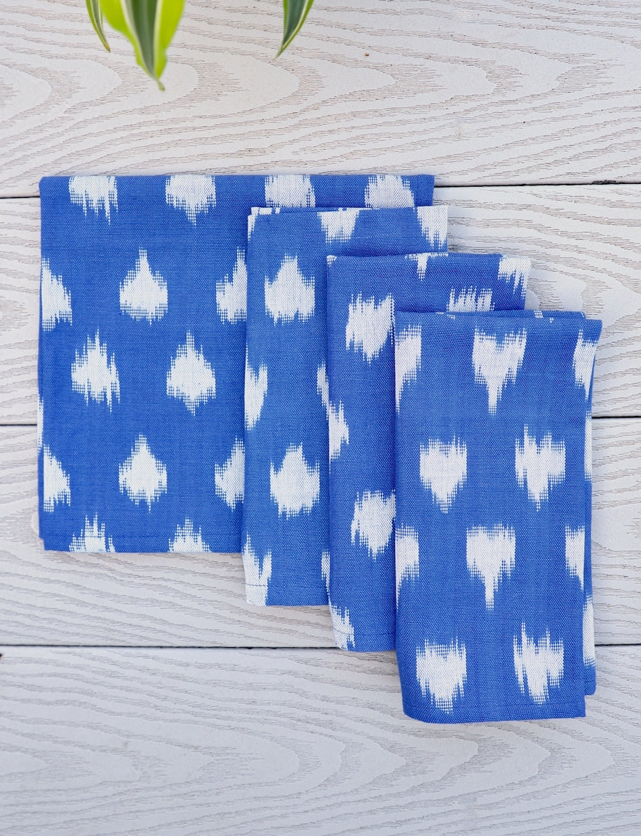 Cloth Napkins- Playful Blue - Set of 4