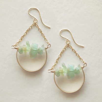 Horizon Earrings • Choice of Gemstone