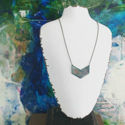 Chevron Necklace | Verdi Gris Copper