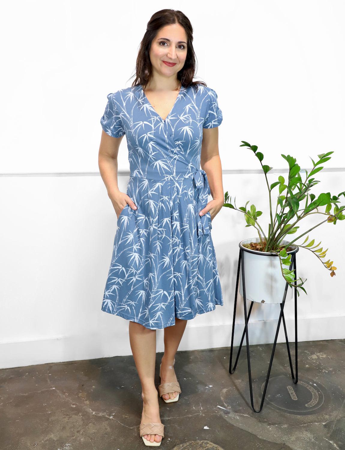 Coastal Organic Wrap Dress - Passion Lilie