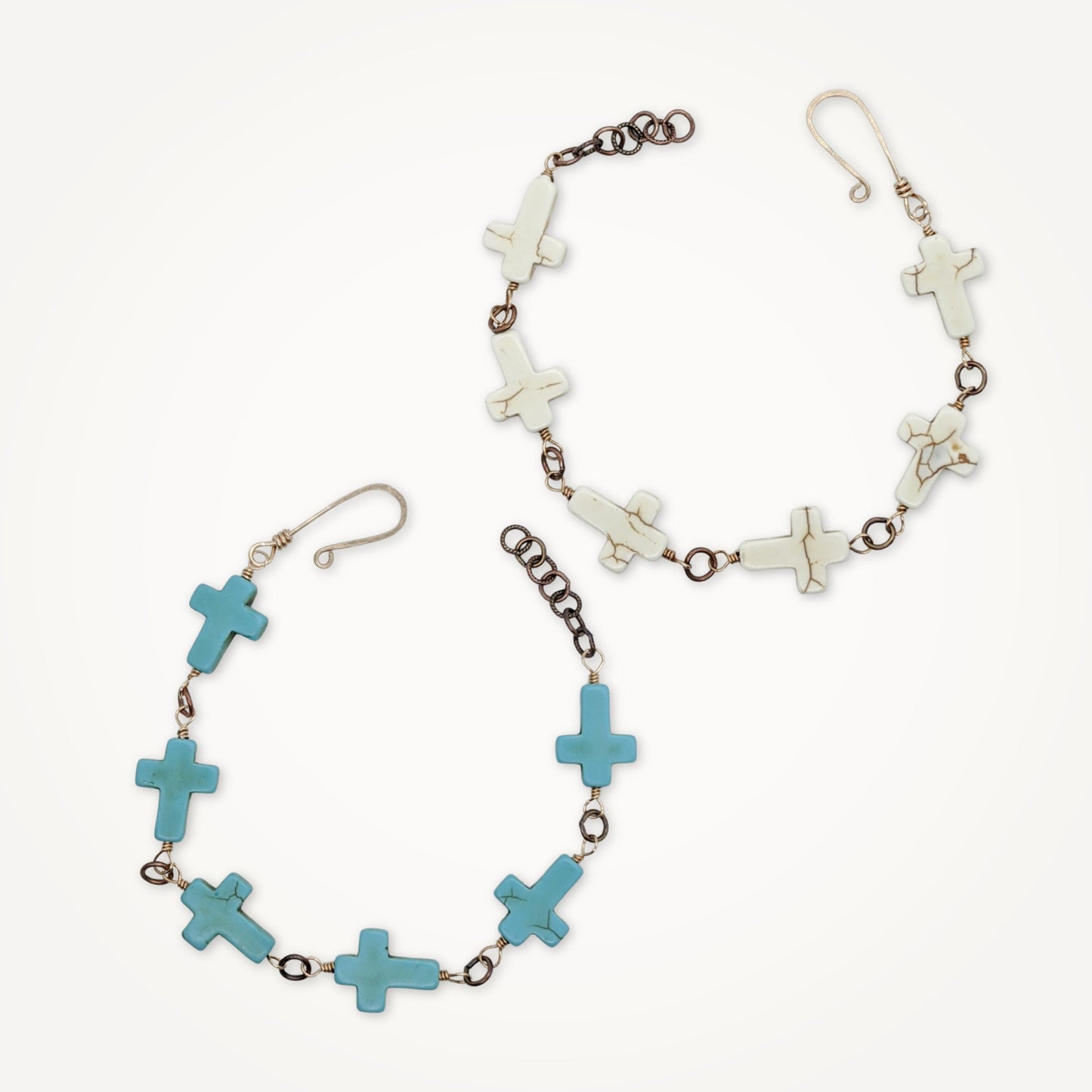 Traditional Cross Bracelet Turquose or White