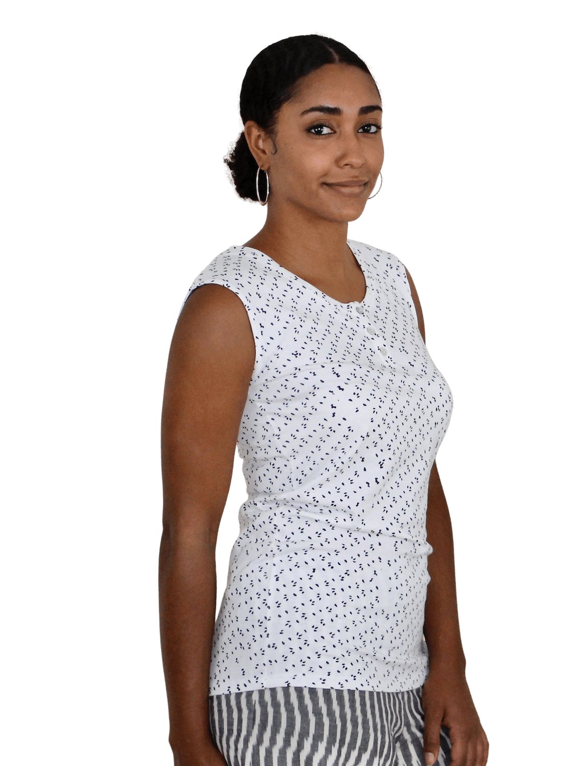 Dotted Dots Organic Top- Final Sale - Passion Lilie