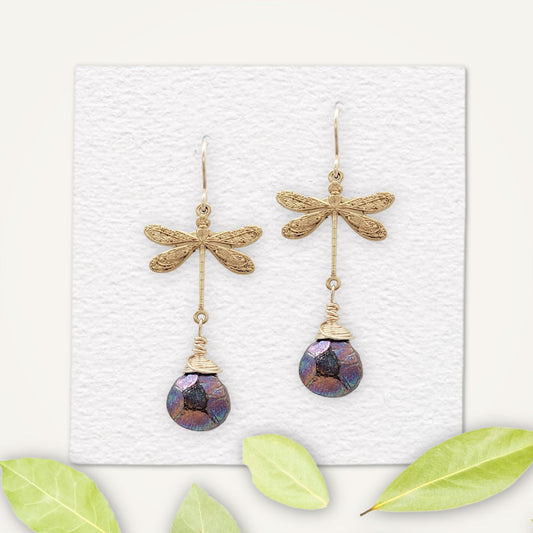 Dragonfly Earrings | Teardrop