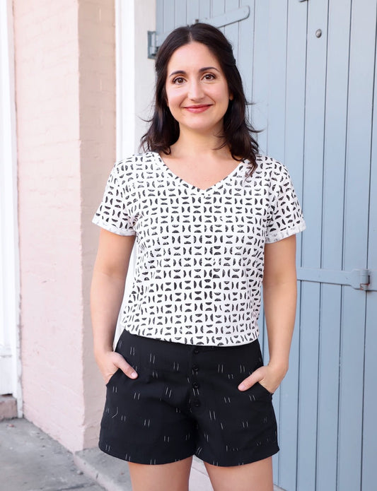 Dusky Organic Cotton Black Shorts - Passion Lilie