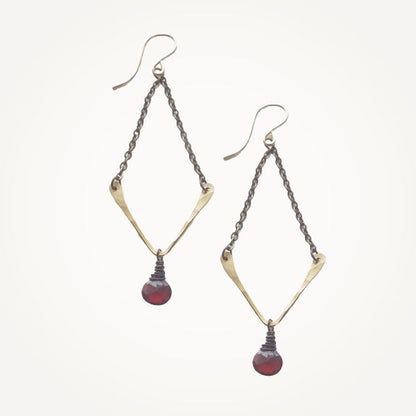 Valley Earrings • Garnet