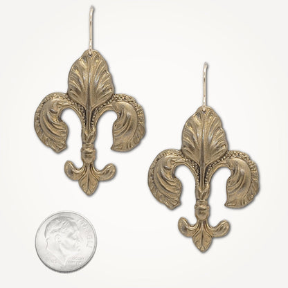 Plume Fleur de Lis Earrings