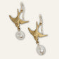 Golden Bird Earrings | Freshwater Pearl