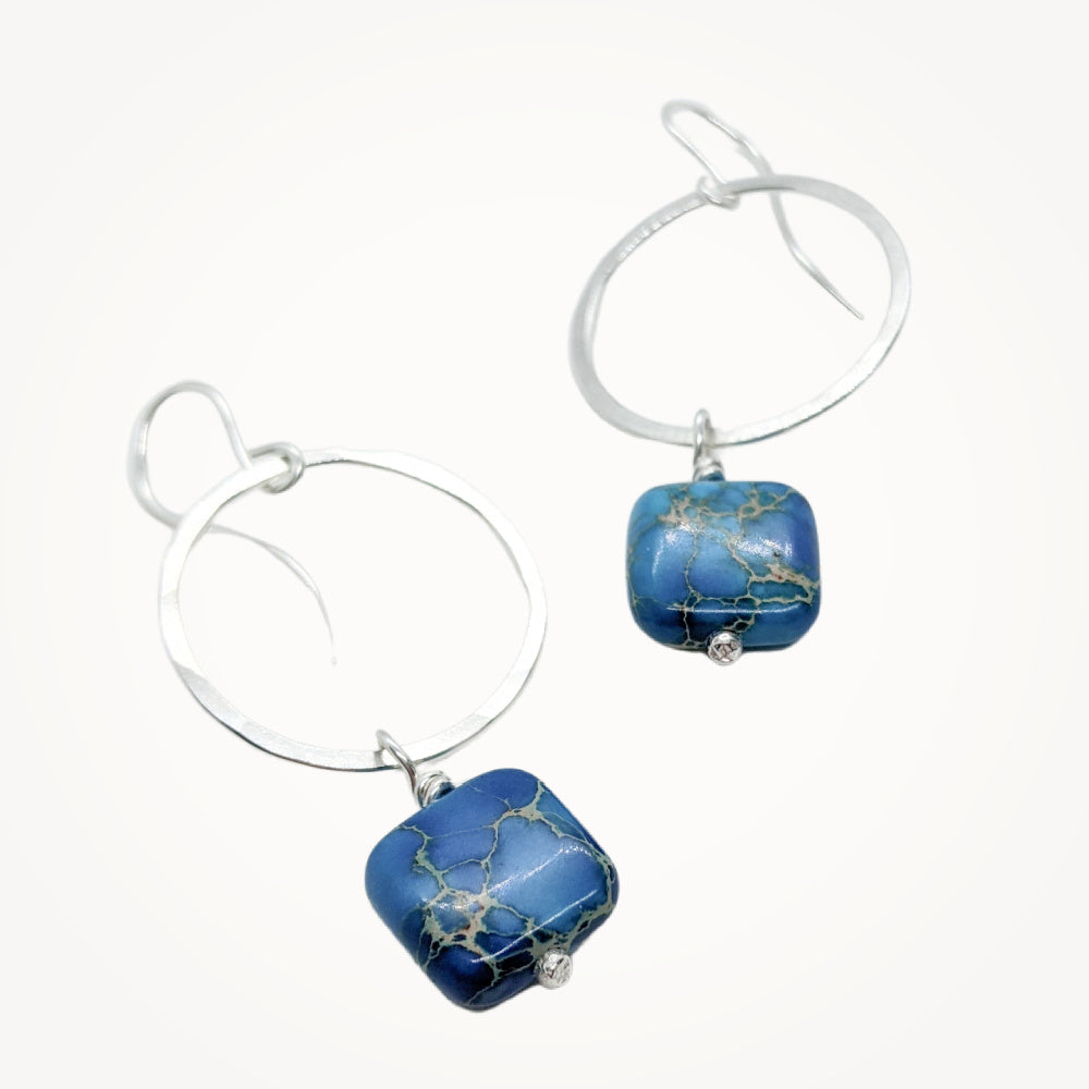 Azure Mosiac Sterling Silver Earrings