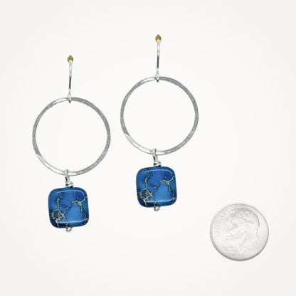 Azure Mosiac Sterling Silver Earrings