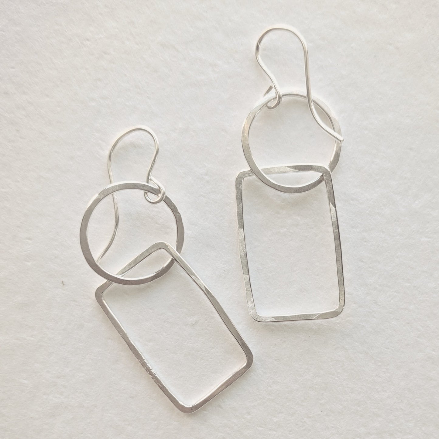 Hoop Rectangle Earrings