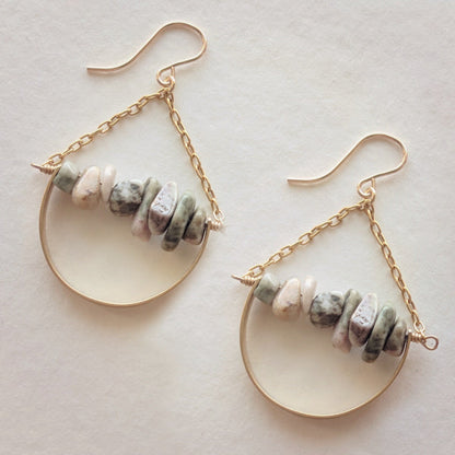 Horizon Earrings • Choice of Gemstone