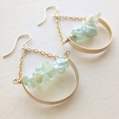 Horizon Earrings • Choice of Gemstone