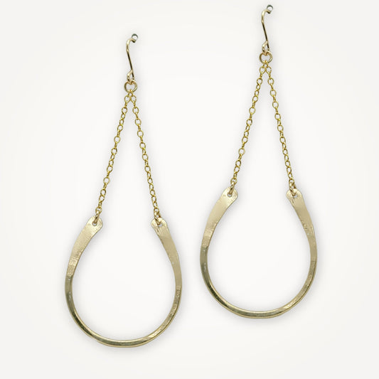Lucky Horseshoe Earrings in Sterling Silver or Gold Dipped