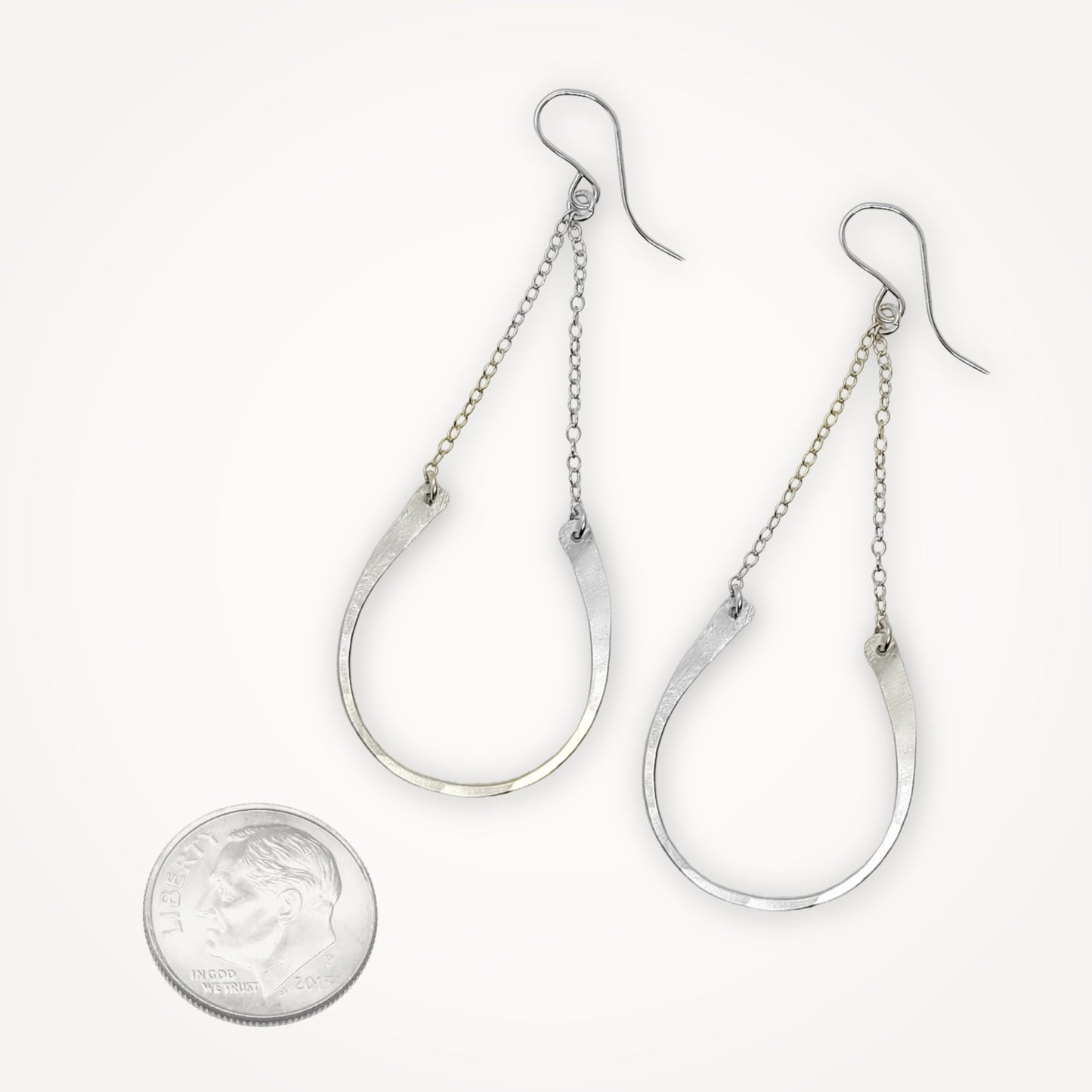 Lucky Horseshoe Earrings in Sterling Silver or Gold Dipped