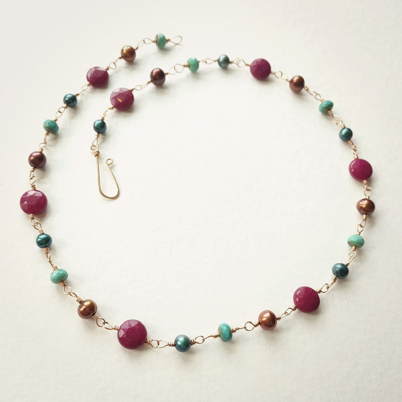 Vivi Boho Necklace • Ruby Jade