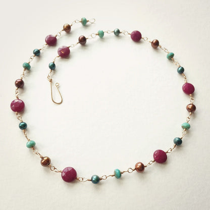 Vivi Boho Necklace • Ruby Jade