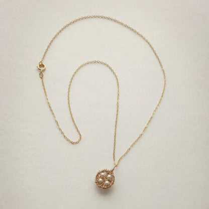 Gold Nest Necklace | Choice of Pearls