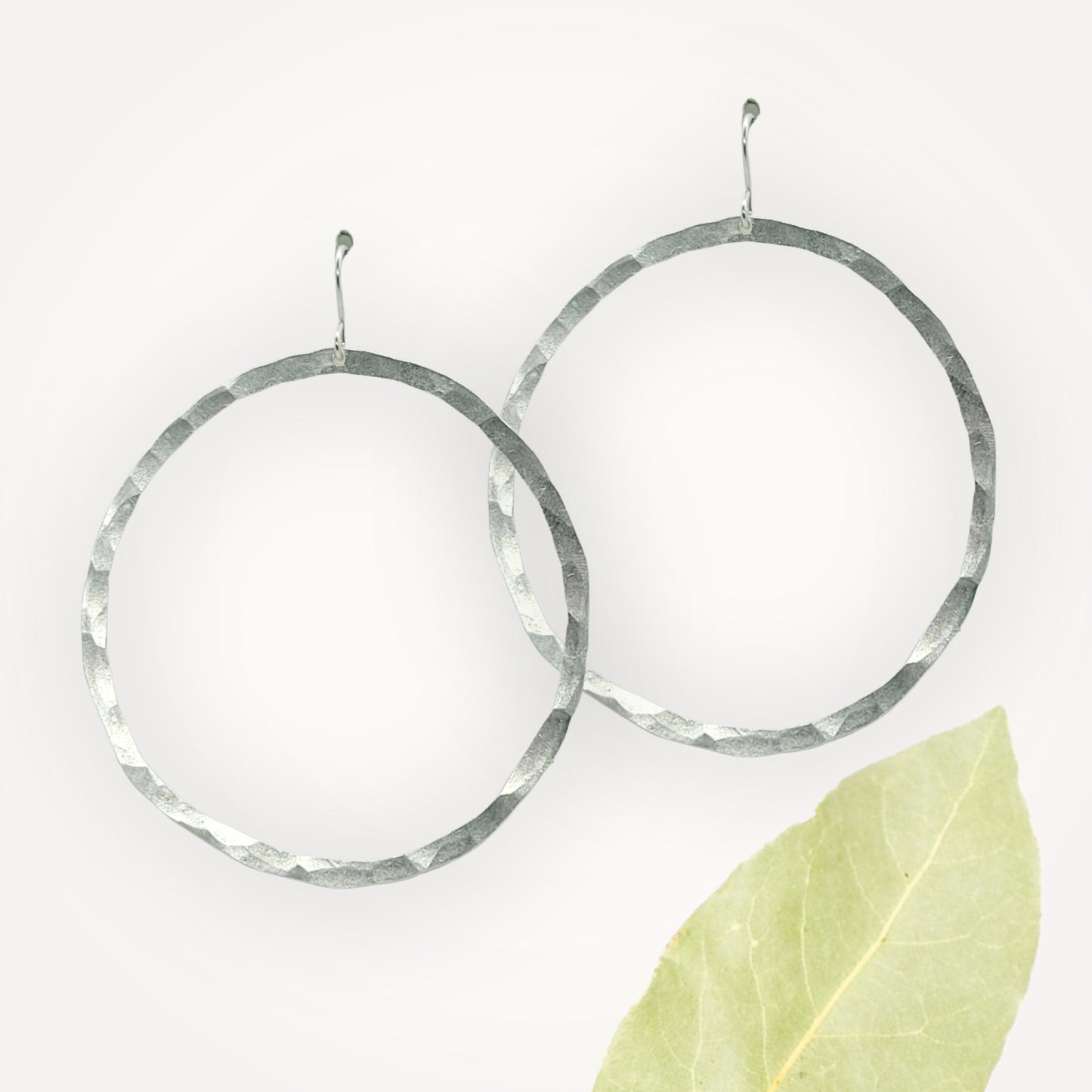 Organic Hoop Earrings • Large