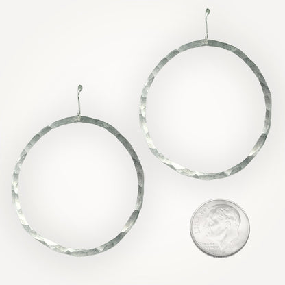 Organic Hoop Earrings • Large